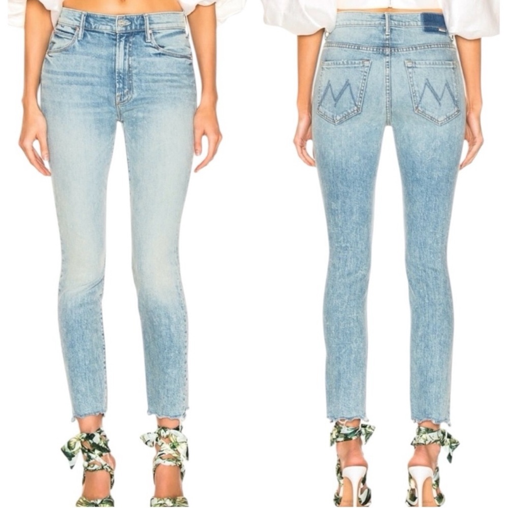 MOTHER JEANS WOMENS SIZE 27 THE STUNNER ANKLE CHEW WALKING ON WATER LIKE NEW